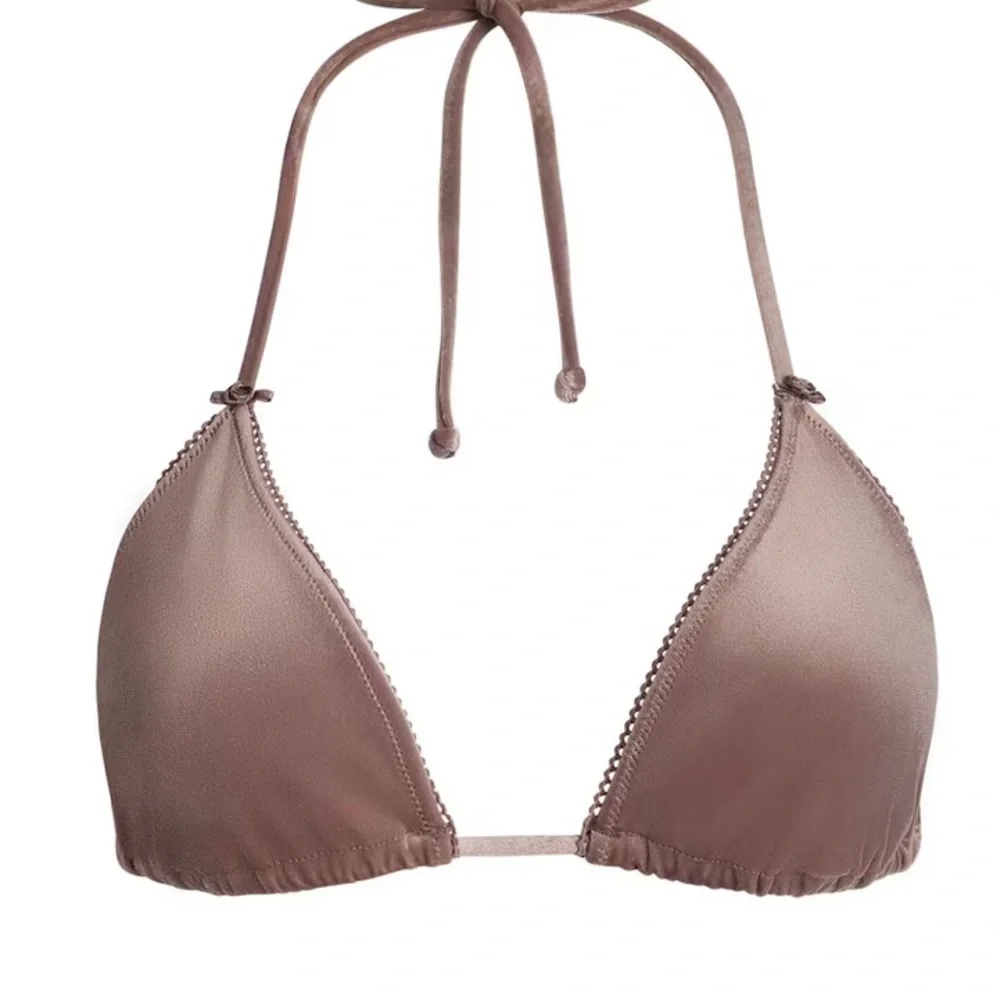 SKIMS Taupe Triangle Bikini Top